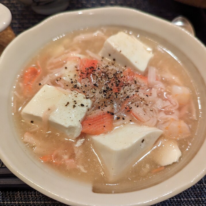 海鮮出汁が効く!豆腐あんかけ!